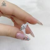  RX384 6.5mm Nhẫn nữ đai 2 hàng tấm 