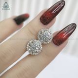  EX227 4.5mm Bông tai hoa viền tròn 
