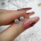  EX055 3.6mm Bông tai viền tấm tròn 