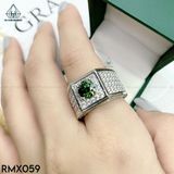  RMX059 7.2mm Nhẫn nam viền đá 