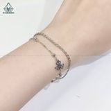  B814 Lắc tay đôi hoa 3 lá 