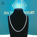 NCX086 Dây chuyền FULL đá CZ 5mm 3 chấu 