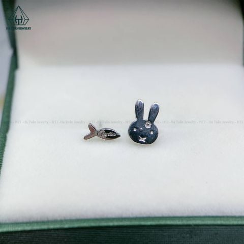E786 Bông tai thỏ cà rốt
