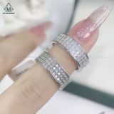  RX191 FULL MOIS 1.5mm Nhẫn 3 hàng đá 