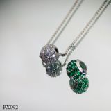  PX092 8mm Mặt dây tròn đá màu 