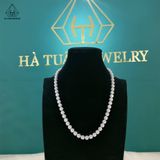  NCX084 4mm Dây chuyền halo full đá CZ 