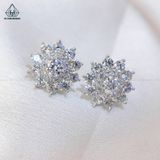  EX308 4.5mm Bông tai hoa 10 cánh nhọn 