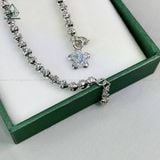  B829 Lắc tay bi 4mm charm hoa 