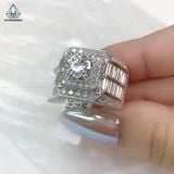  RMX142 FULL MOIS 8mm Nhẫn nam viền baguette 