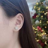  EG106 VT14K 4mm Bông tai Hoa tuyết 