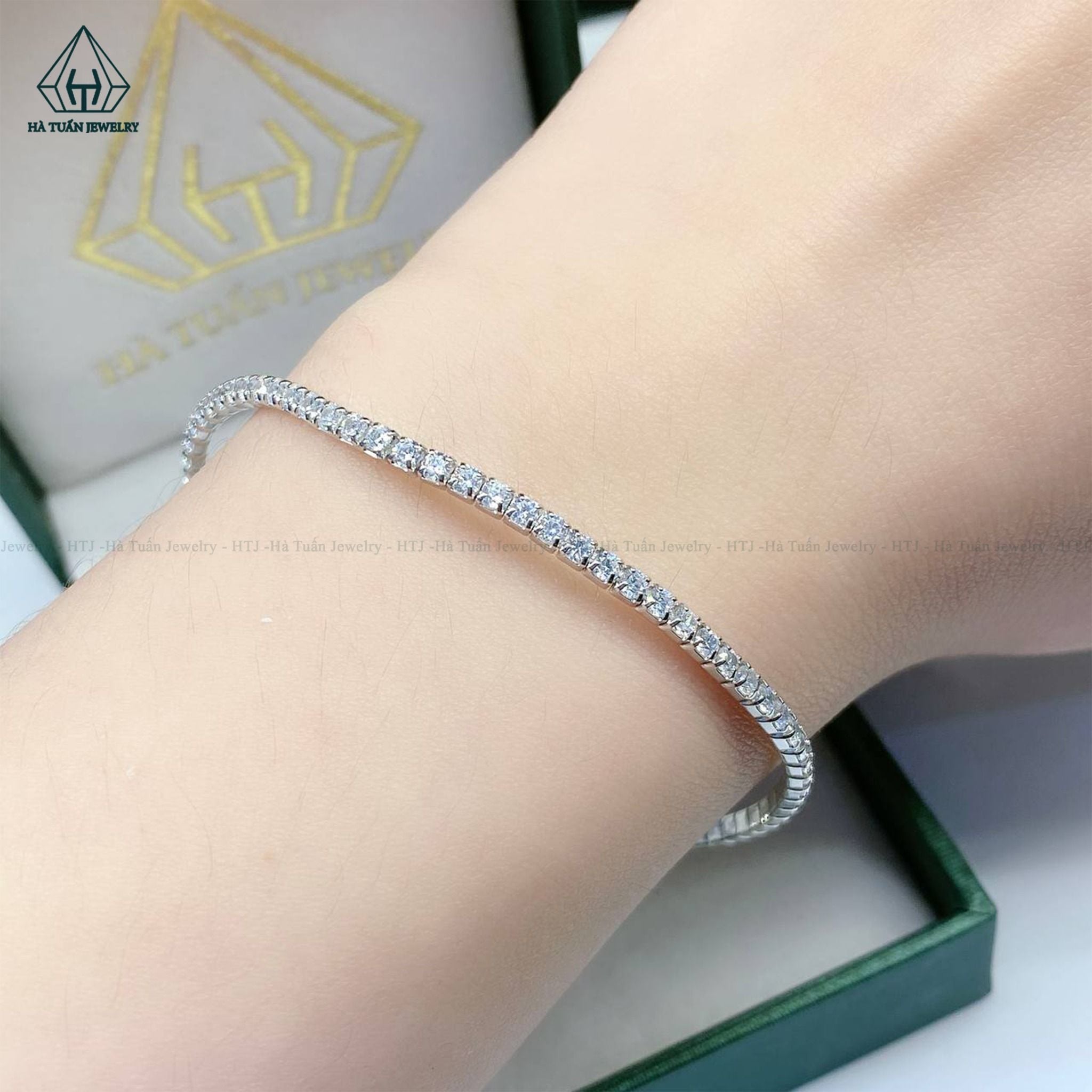  BGX145 2mm Lắc tay full đá CZ 