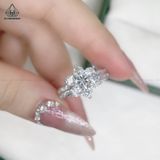  RX347 7mm Nhẫn nữ nữ hoàng mặt 6 cánh 