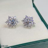  EX107 5.4mm Bông tai hoa hai viền tấm sole 