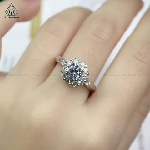 R671 6mm Nhẫn hoa vành 1 đá