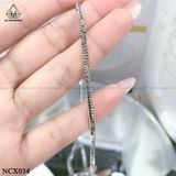  NCX034 2.5mm Dây chuyền mì kim cương 