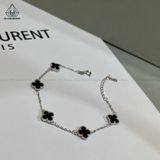  BGX179 Lắc tay cỏ 4 lá màu đen 