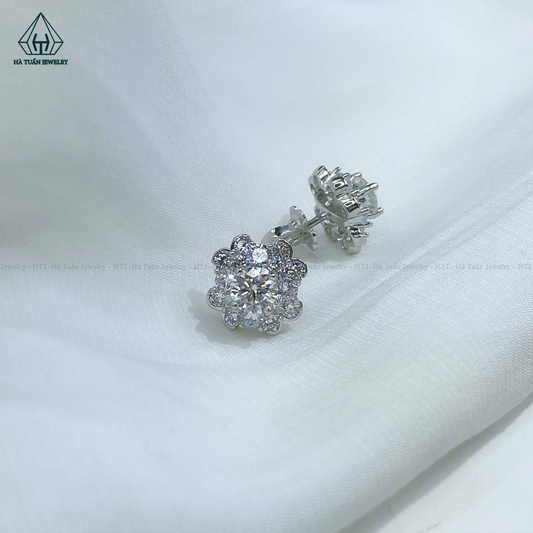  EX271 5.4mm Bông tai hoa đôi 