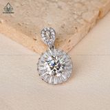  PX042 8mm Mặt dây tròn phối baguette 