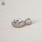  PX042 8mm Mặt dây tròn phối baguette 