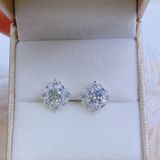  E884 Bông tai đá baguette 