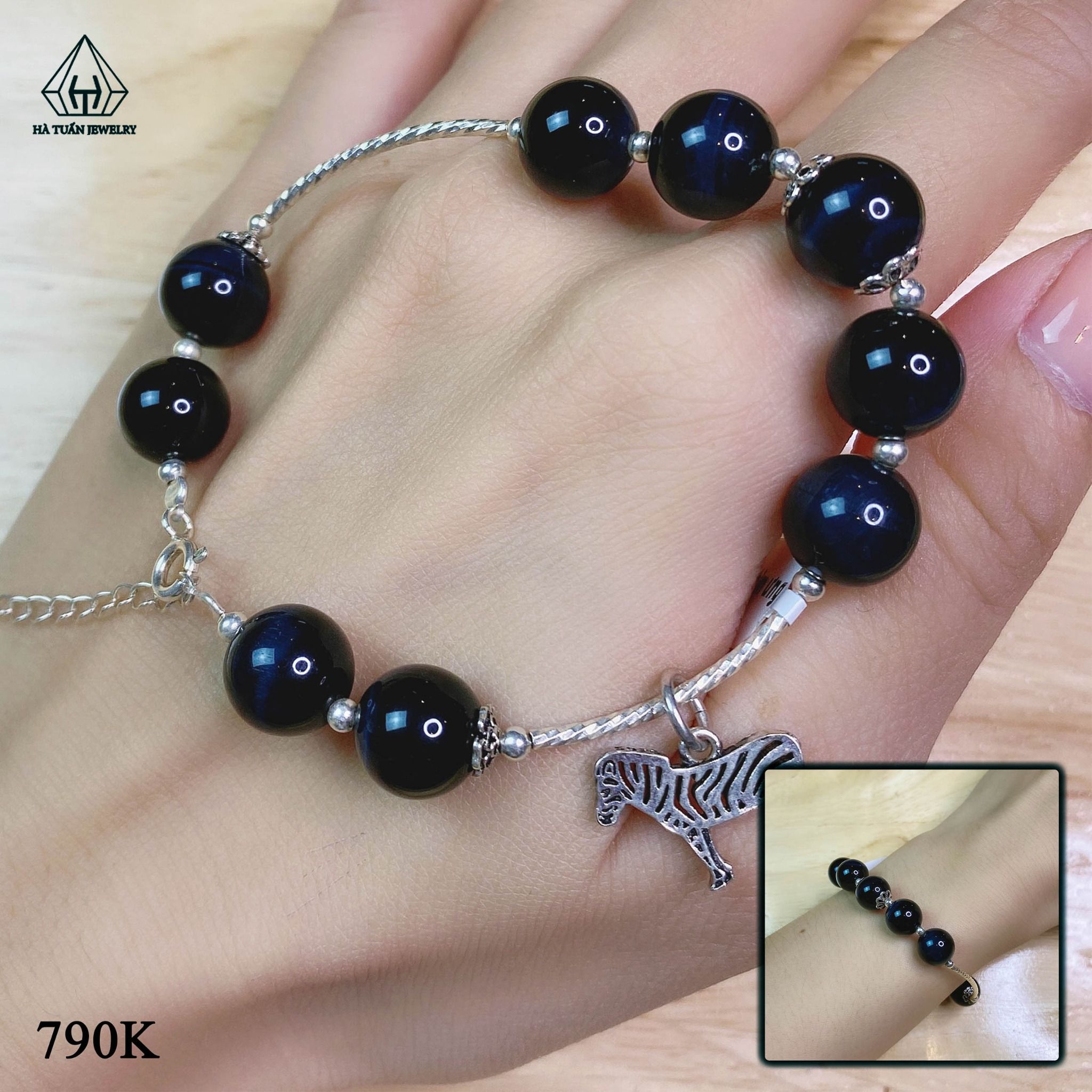  SC028 VÒNG ĐÁ MẮT CHIM ƯNG PHỐI CHARM 