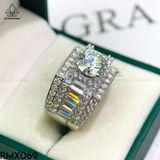  RMX069 9mm Nhẫn nam viền baguette 