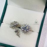  EX057 6mm Bông tai hoa cánh nhọn 