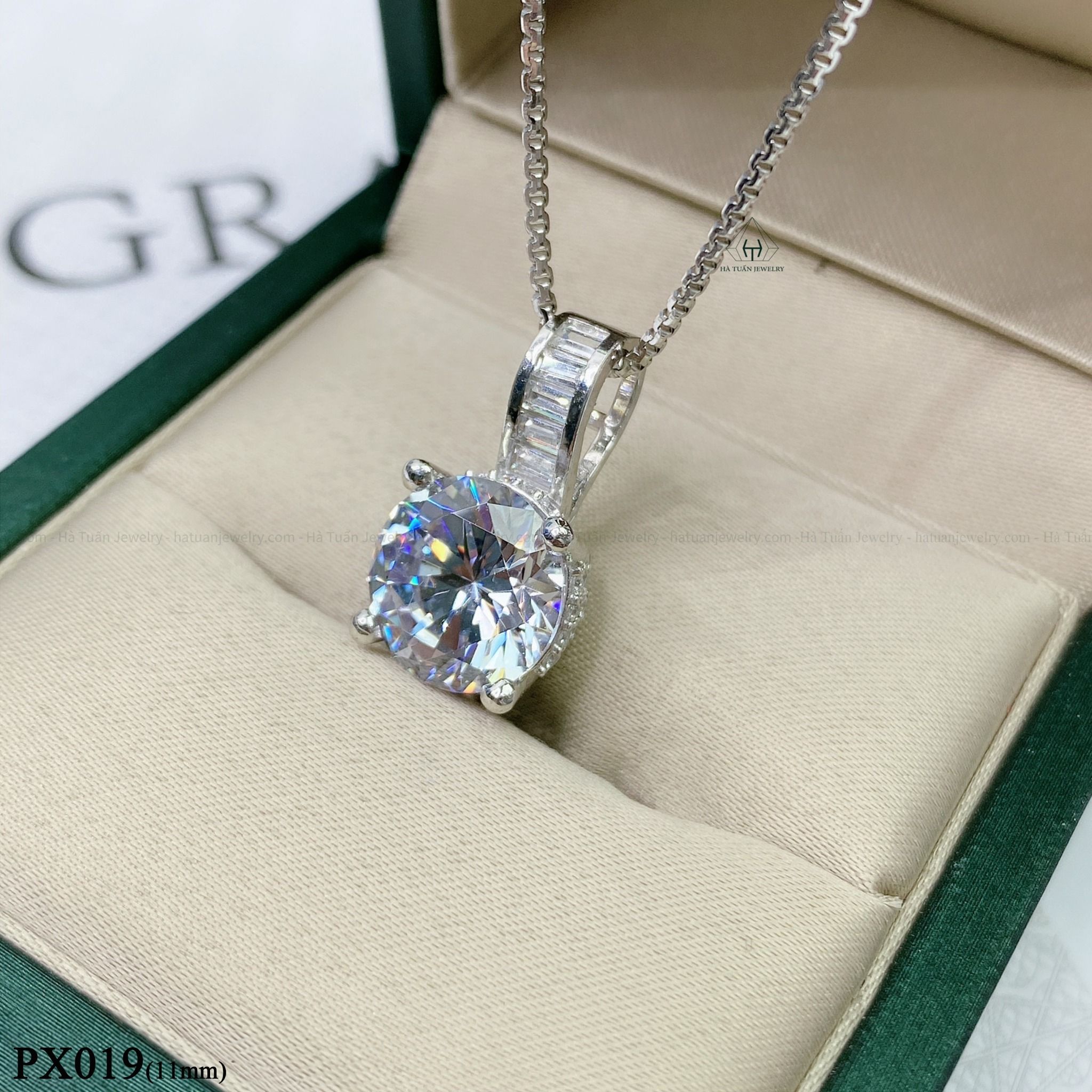  PX019 11mm  Mặt dây đá 