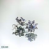  EX105 6.3mm Bông tai hoa 8 cánh nhọn 