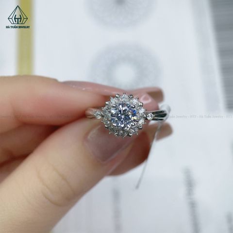 R671 6mm Nhẫn hoa vành 1 đá