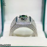  RMX059 7.2mm Nhẫn nam viền đá 