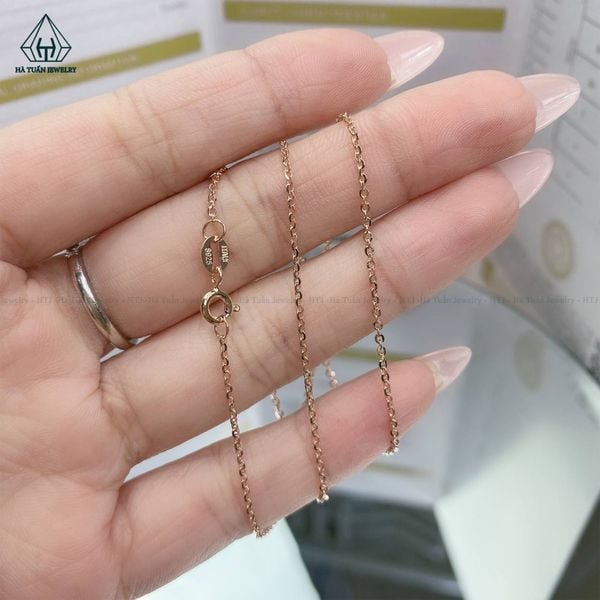  NC149 Dây chuyền xi vàng hồng 