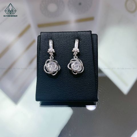 E736 Bông tai móc hoa hồng