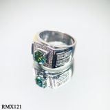  RMX121 7mm Nhẫn nam viền đá 