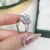  RX346 8mm Nhẫn nữ mặt hoa anh đào 
