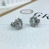  EX174 5mm Bông tai hoa cánh kép 