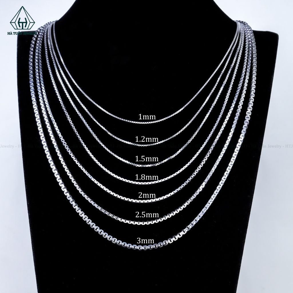 NCX016 1.5mm Dây chuyền hộp ZIGZAG