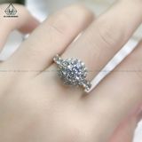  RX330 6.3mm Nhẫn nữ phối tấm baguette 