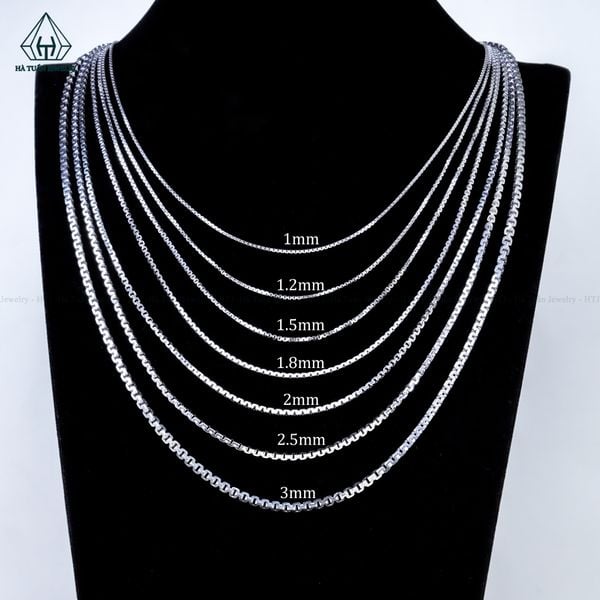 NCX088 2mm Dây chuyền hộp 