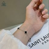  BGX179 Lắc tay cỏ 4 lá màu đen 