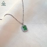  N568 Dây mặt liền đá xanh lá 