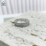  RX262 Nhẫn phối baguette + nửa tấm tròn 