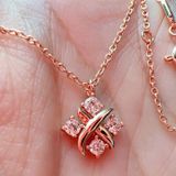  Dây chuyền xi vàng hồng mặt cắt N435 