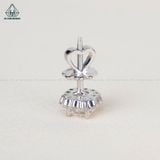  EX361 FULL MOIS 5mm Bông tai viền bát giác 