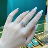  R848 5.4mm Nhẫn hoa đá 4 chấu vành đá 