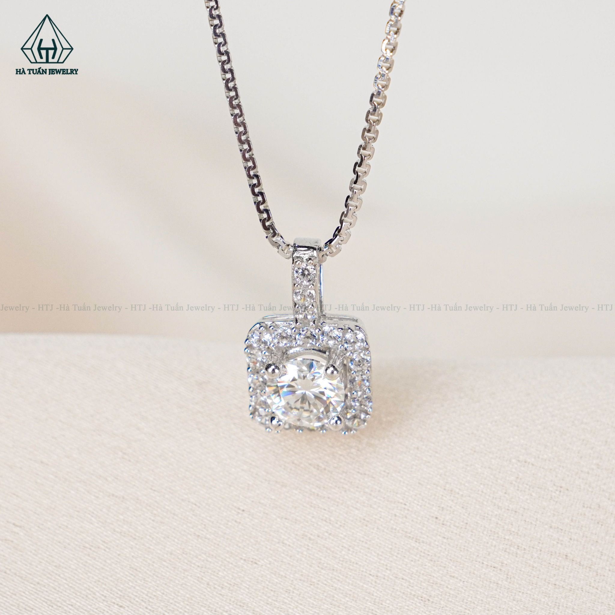  PX082 6mm Mặt halo vuông 