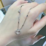  N441 Dây chuyền xích khúc mặt tim đá 