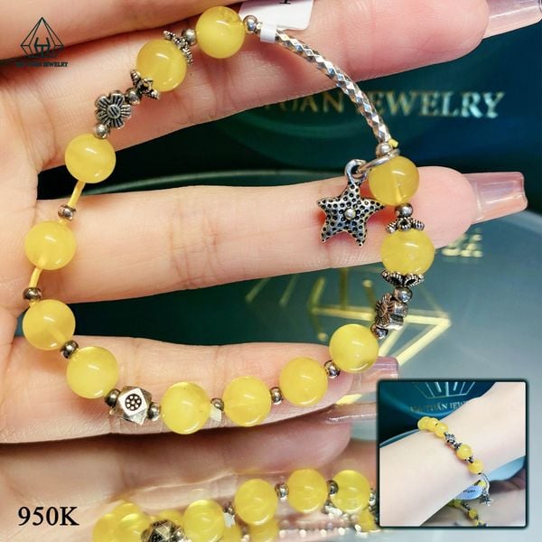  SC027 VÒNG HỎ PHÁCH MẬT LẠP PHỐI CHARM SAO BIỂN 