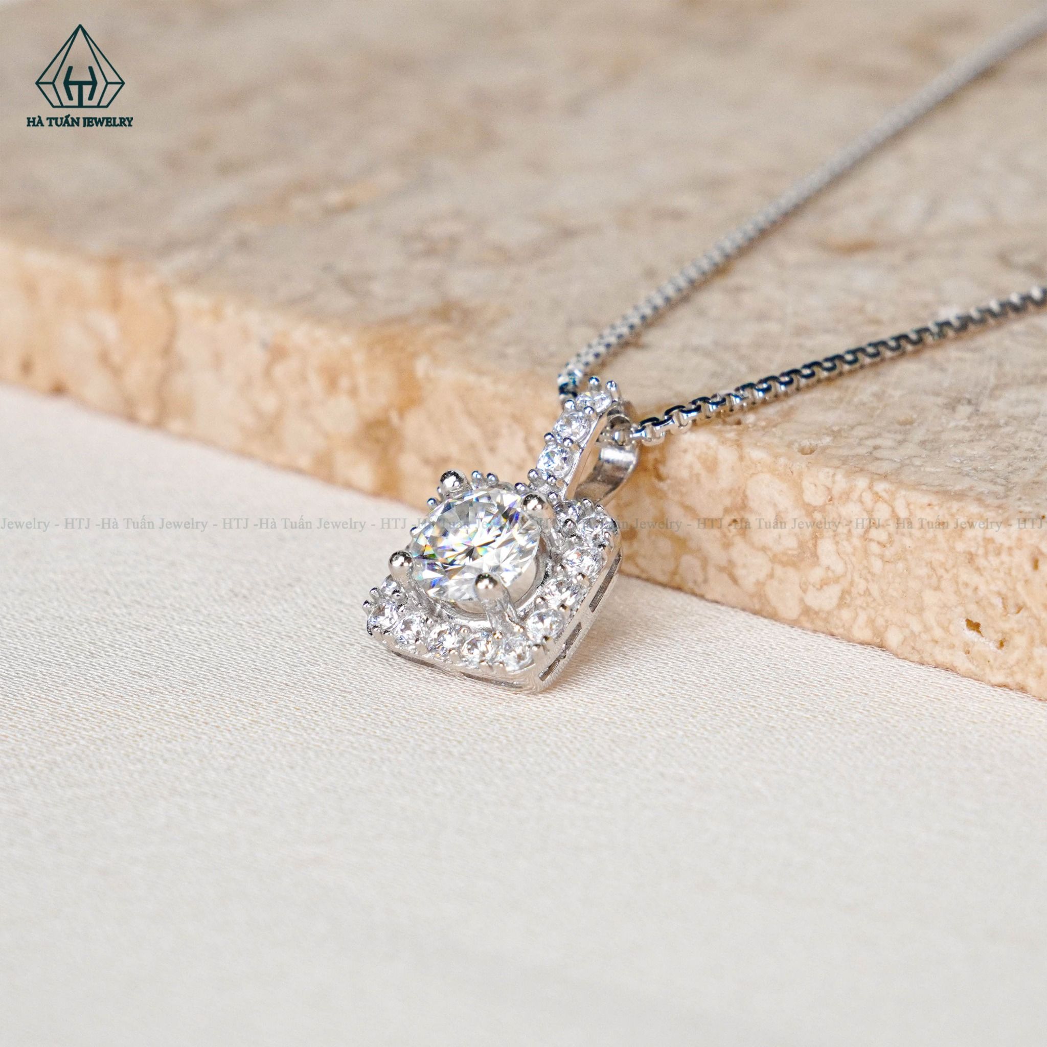  PX082 6mm Mặt halo vuông 