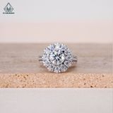  RX344 FULL MOIS 7.2mm Nhẫn nữ đài hoa thấp 